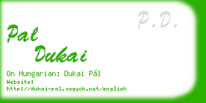 pal dukai business card
