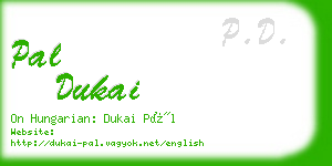 pal dukai business card